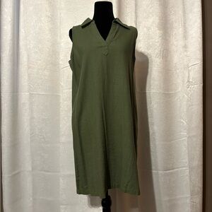 Olive Green Sleeveless Dress